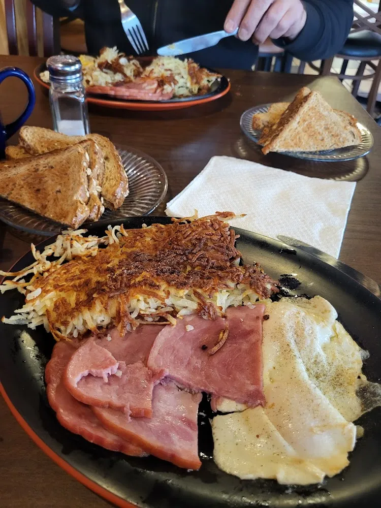 2-Eggs Ham Hash Browns Toast