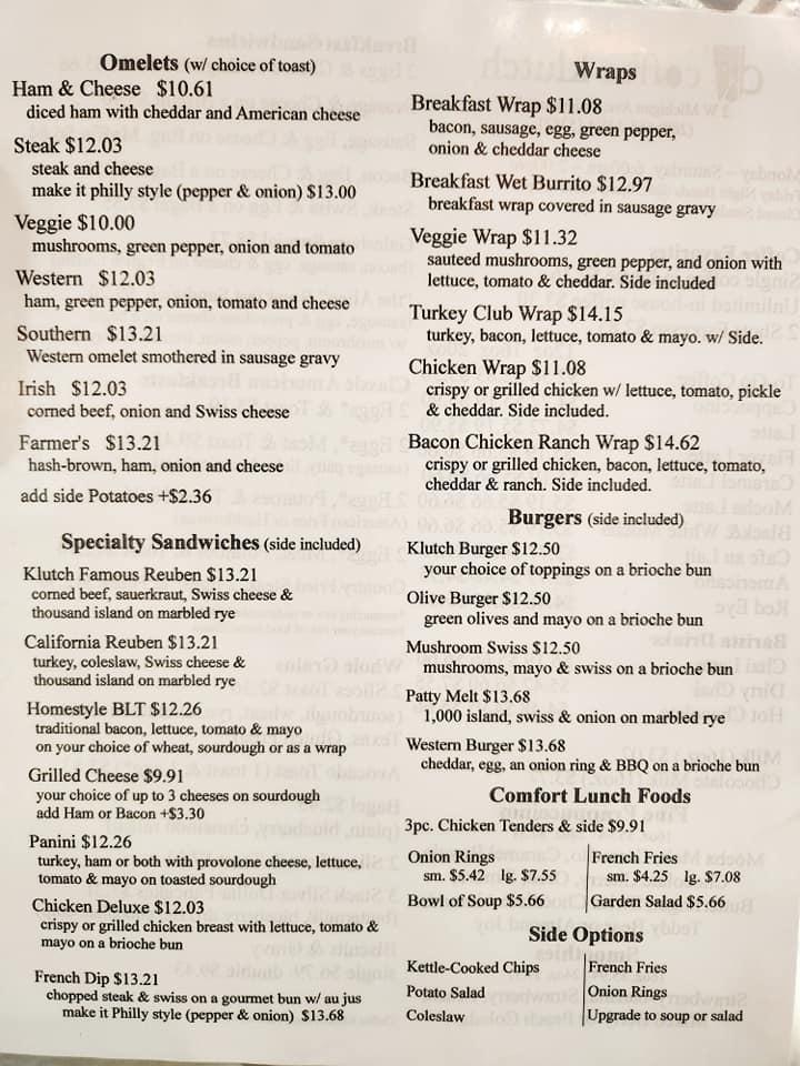 Coffee Klutch Menu image 1