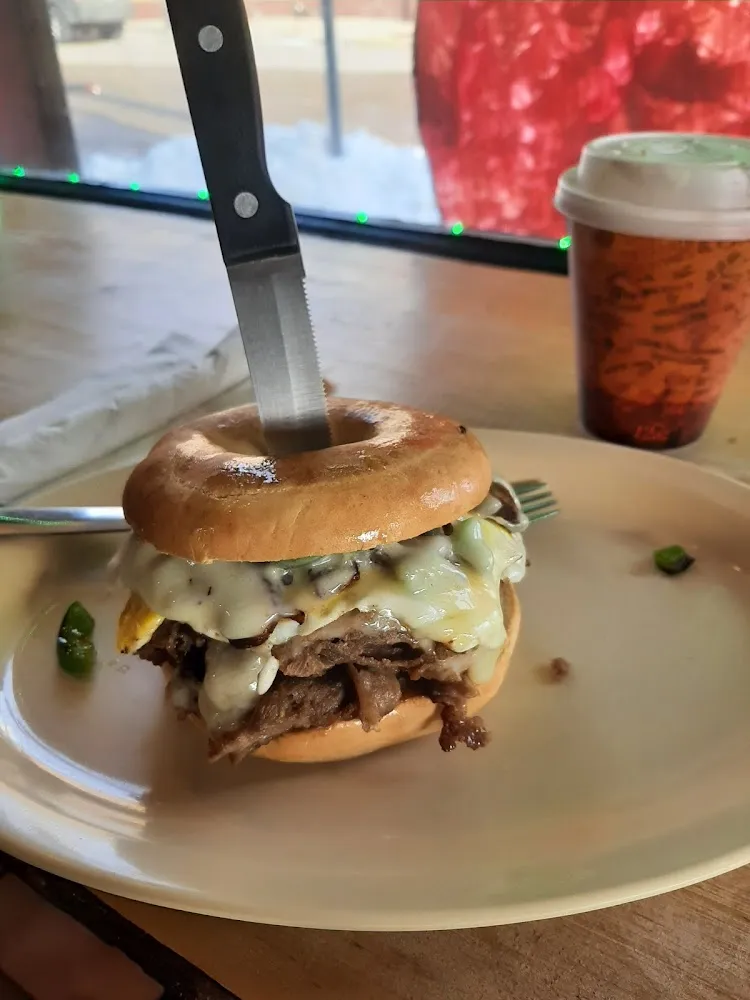 Steak Egg and Cheese Bagels